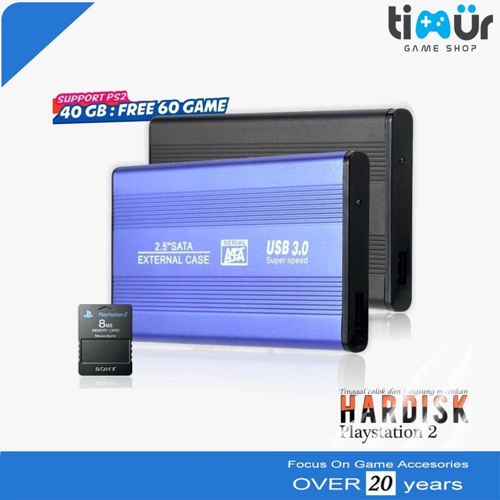 [LIMITED QUALITY] Harddisk Hardisk Eksternal Luar PS2 Support Semua PS2 40GB
