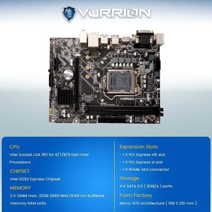 Mainboard / Motherboard / Mobo - Vurrion Mobo Duravel H110M4-Gen