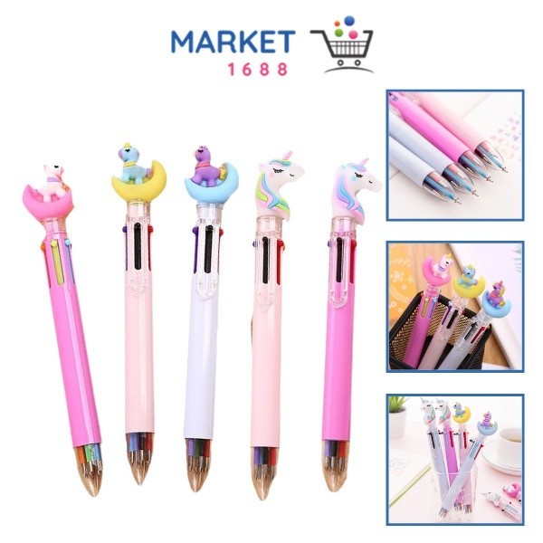

Market1688 PENA GEL KARAKTER UNICORN LUCU PENA MEKANIK WARNA-WARNI STATIONERY KARAKTER