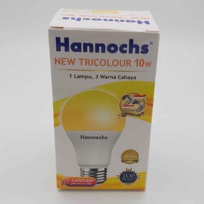 Bohlam Hannochs Led Tricolour 10Watt Bola Lampu Led Hannochs Tricolour 10 W
