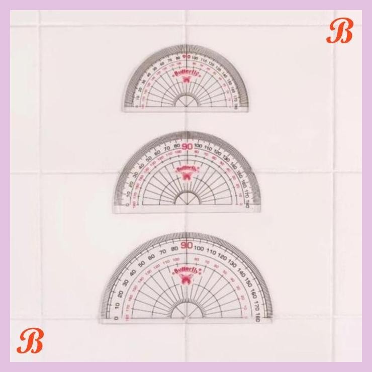 

| KG | BUTTERFLY PROTRACTOR 180 PENGGARIS BUSUR 180 BUTTERFLY DERAJAT