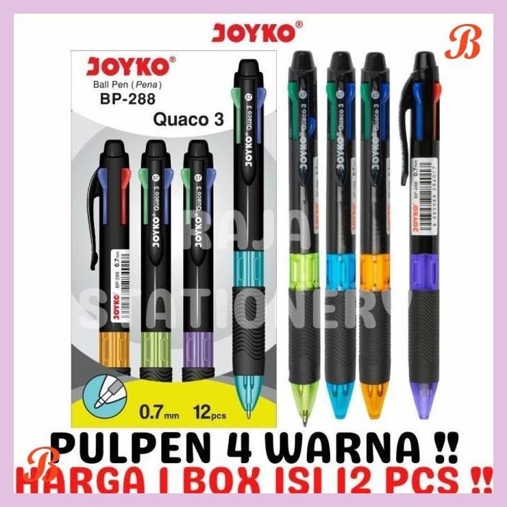 

| KG | JOYKO BALL PEN 4 COLOURS BOLPEN PULPEN 4 WARNA JOYKO BP-288 [12PCS]