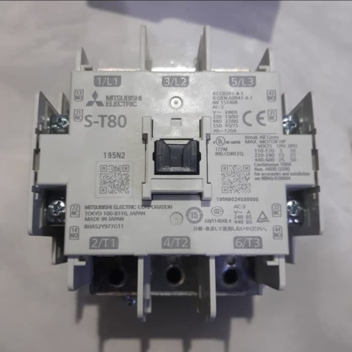 [New Ori] Contactor Mitsubishi St80 S-T80 220V / Kontaktor St80 S-T80 Mitsubishi Terbaru