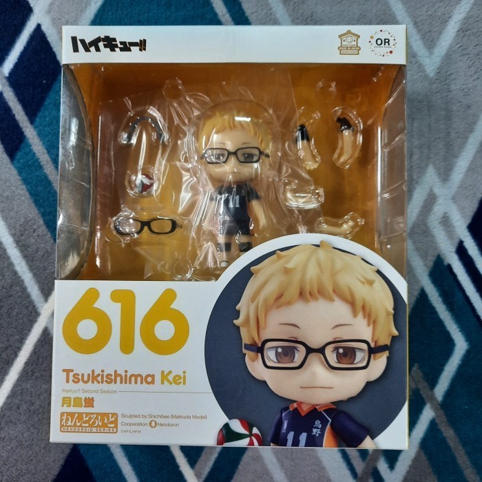 [Ori] Nendoroid Tsukishima Kei Nendo Haikyuu Haikyu Mainan Action Figure Ori Terbatas