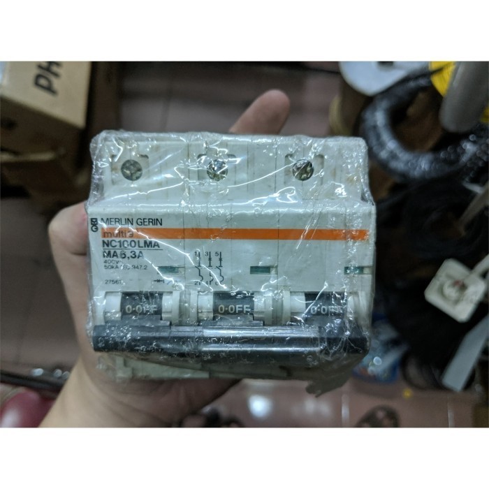 [New Ori] Mcb 3P 63A 50Ka - Merlin Gerin Multi9 Nc100Lma - Made In France Terbaru