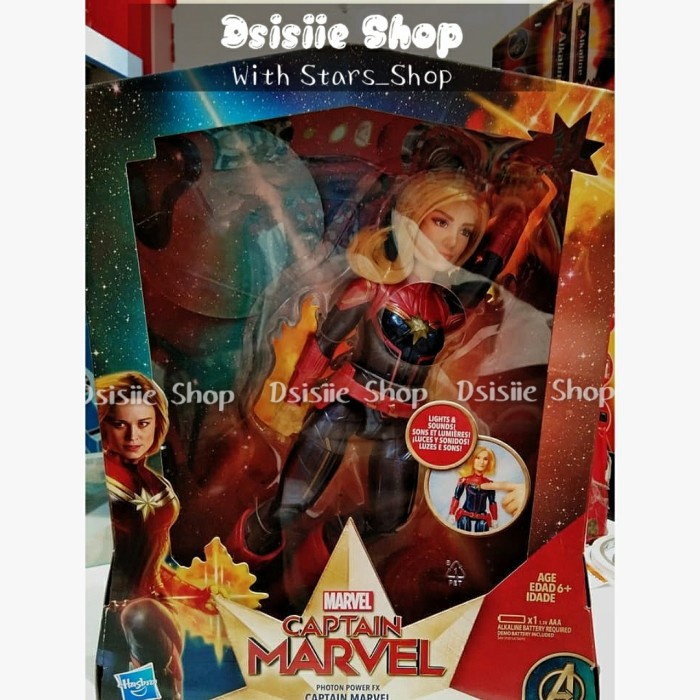 [Ori] Marvel Action Figure Captain Marvel Protan Power Original / Action Berkualitas