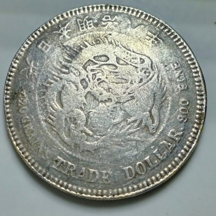 [New] Koin Perak Jepang 1 Trade Dollar Meiji Th 1876 Limited