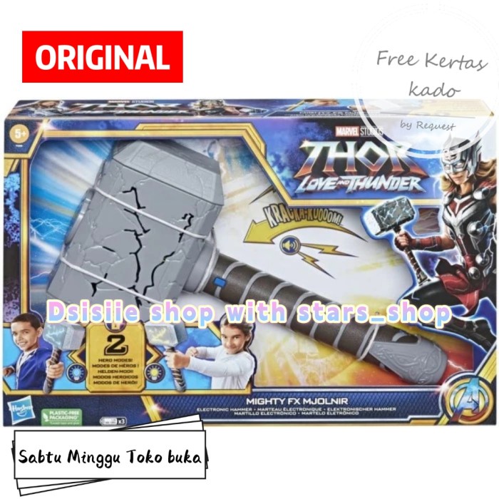 [Original] Thor Love And Thunder Mighty Fx Mjolnir Electronic Hammer Original Diskon