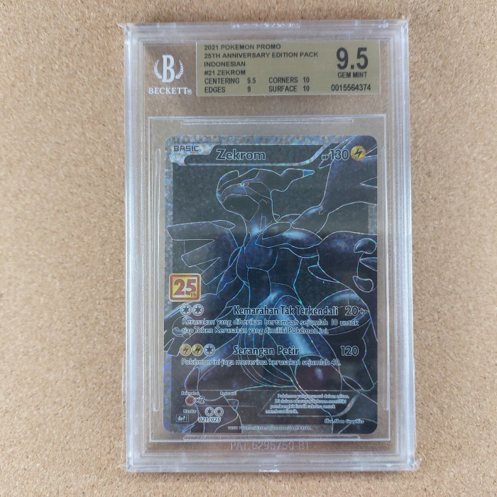 ✅Baru Zekrom 25Th Anniversary Bgs 9.5 021/025 Pokemon Indonesia Tcg Berkualitas