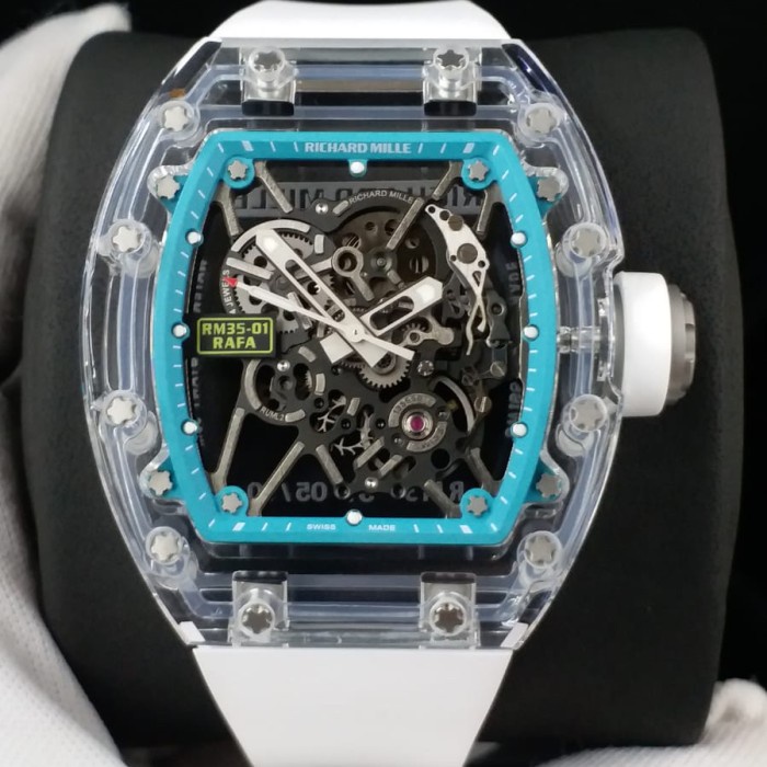 ✅New Richard Mille 35-01 Rafa Limited Edition White Rubber Strap Diskon