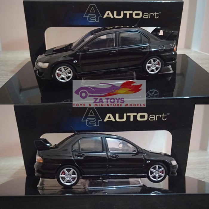 [Original] Diecast Mitsubishi Lancer Evo 8 Black By Autoart Skala 1:43 Terbaru