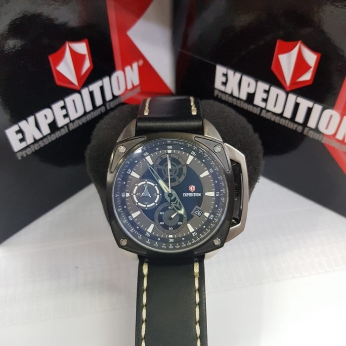 ✅New Jam Tangan Expedition Original Garansi Resmi 1 Tahun E6646 Black Grey Limited
