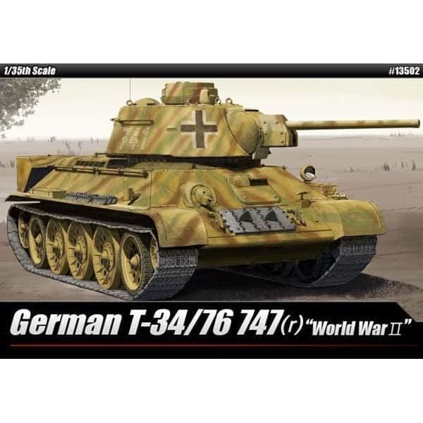 [Original] Tank German T-34/76 747 Ww Ii 1/35 Academy Model Kit Berkualitas