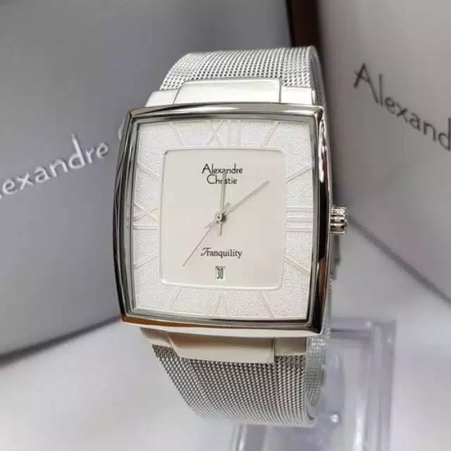 ✅New Ori Jam Tangan Pria Alexandre Christie Ac 8329 Ac8329 Silver Berkualitas