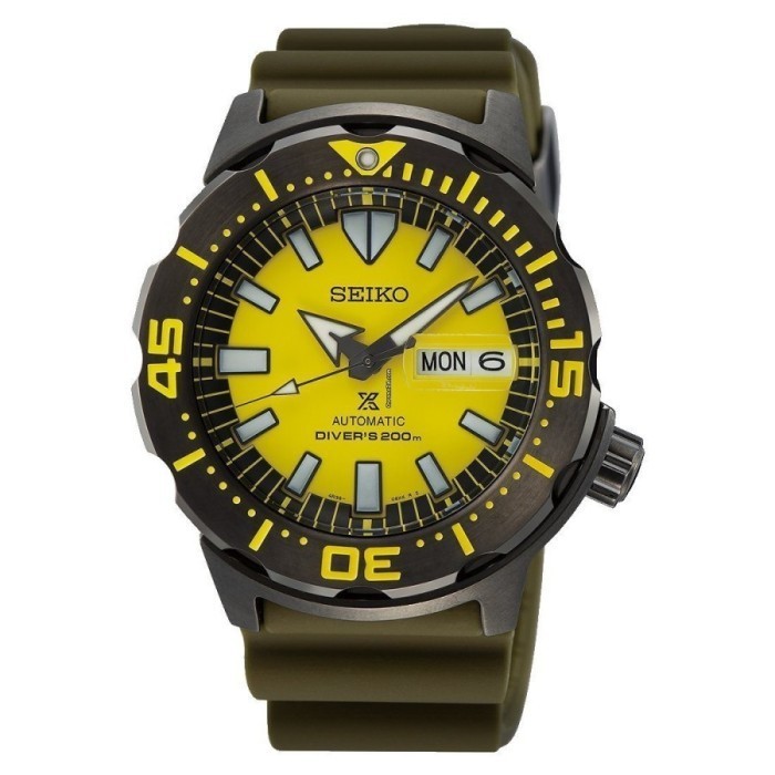 ✅New Seiko Prospex Srpf35K1 Srpf35 Yellow Monster Original Terbaru
