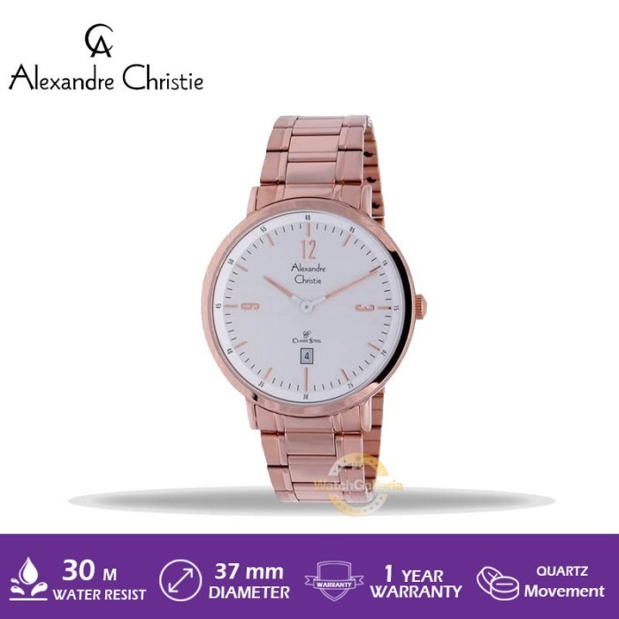 ✅New Jam Tangan Alexandre Christie Ac 8499 Md Brgsl Ac 8499 Original Murah Berkualitas