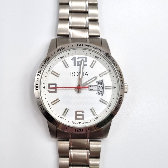✅New Sale Bonia Bpt185 White Dial Stainless Steel Men'S Watch Terbaru