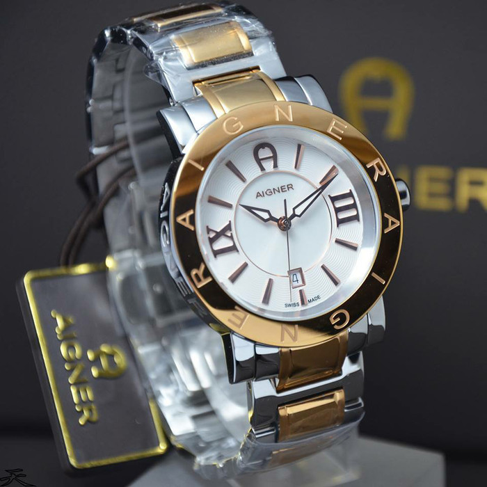 ✅Ori Jam Tangan Pria Original Aigner Cortina A26080 Swiss Made Limited