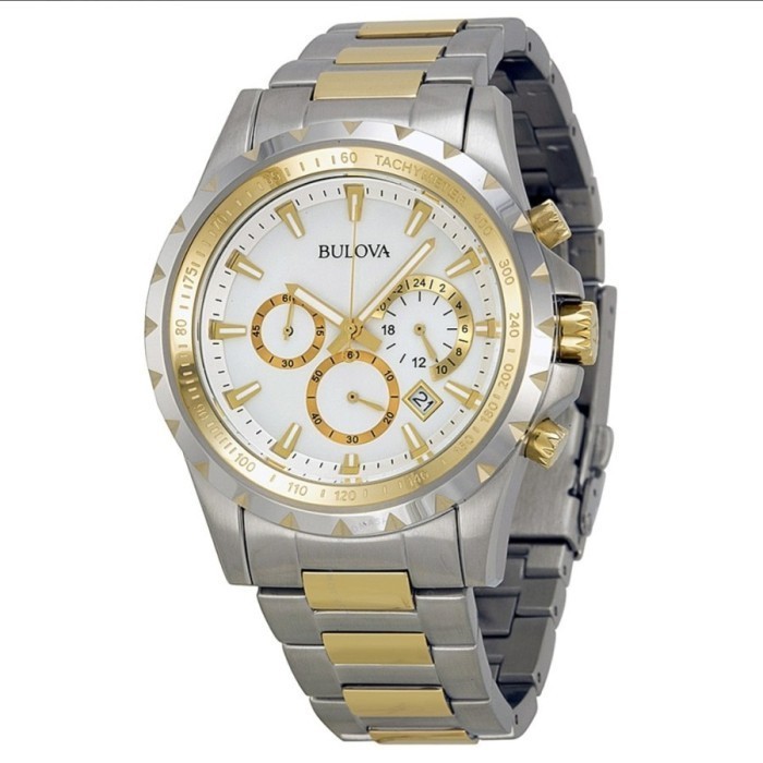 ✅New Ori Bulova 98B014 Silver Gold Terbaru