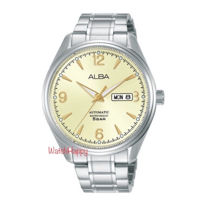 ✅Original Alba Al4155X1 Champagne Dial Al4155 Automatic Stainless Steel Original Terbaru