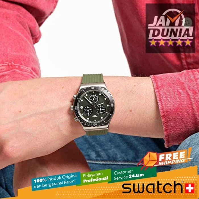 ✅Original Jam Swatch Original Yvs488 Yvs 488 Jam Pria Ng Back In Khaki Diskon
