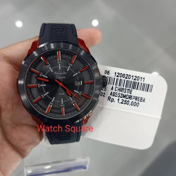 ✅Ori Jam Tangan Pria/Wanita Alexandre Christie Original Ac6553 Red Black Limited