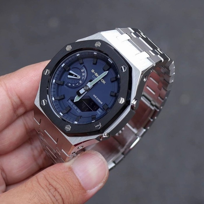 ✅Original Casio Gshock Ga 2100 Ga2100Su Custom Audemars Piguet Stainless Terbatas