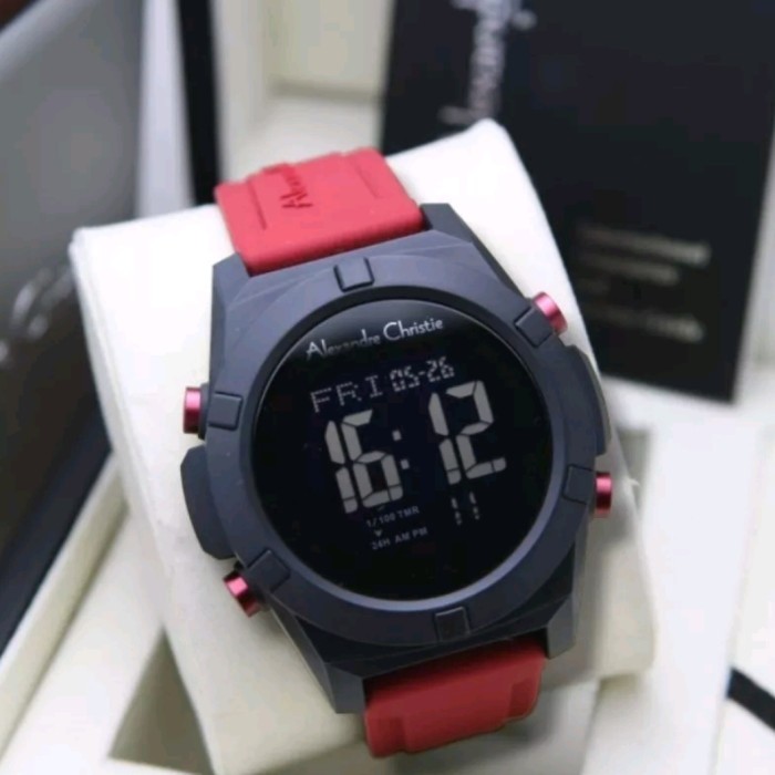 ✅Original Alexandre Christie Ac 9371 Black Red Ac9371 Pria Original Diskon