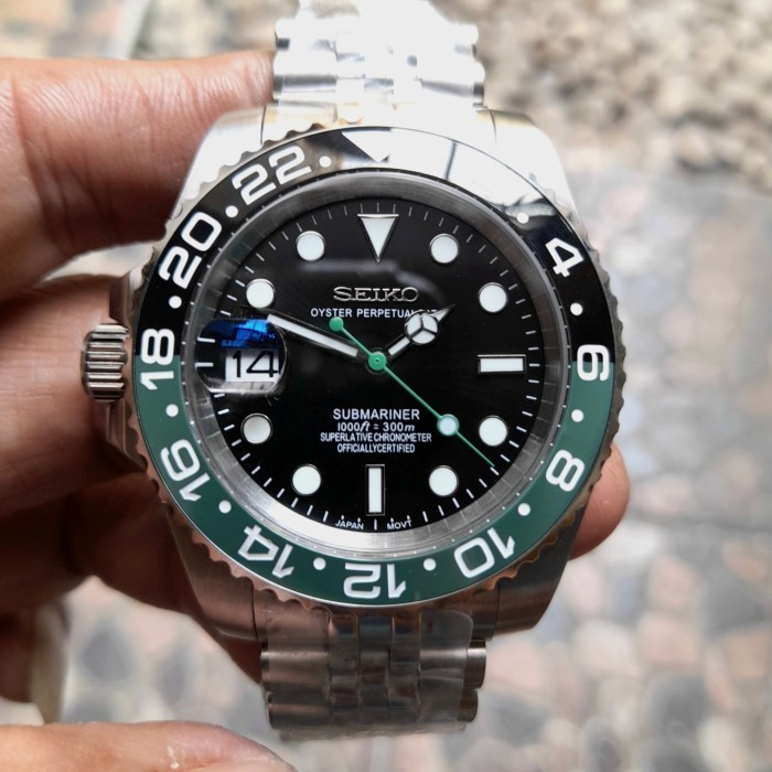 ✅Original Seiko Mod Sprite Left Hand Lefty Nh35 Movement Seikolex Not Skx Nh35 Terbatas