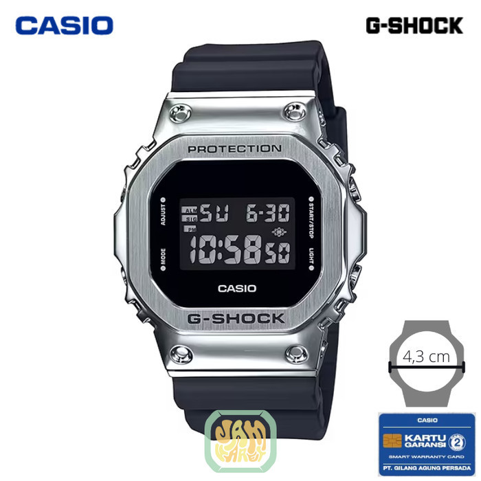✅New Ori Jam Tangan Pria Casio G-Shock Gm-5600-1 Original - Gshock Gm5600 Hitam Diskon
