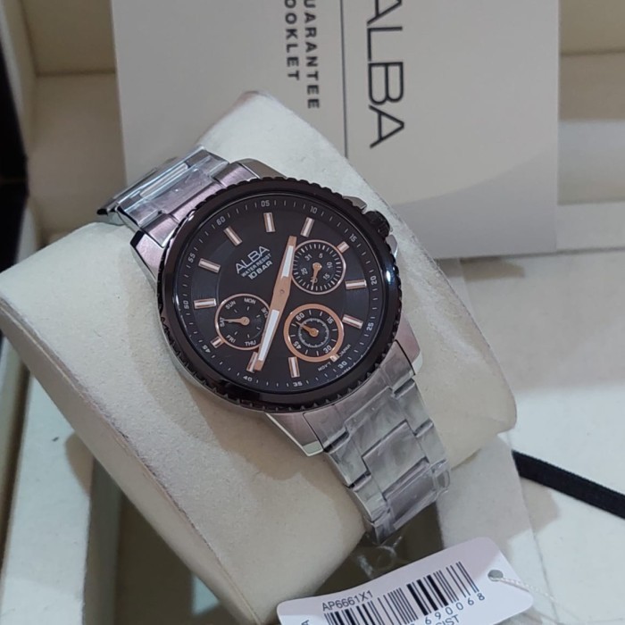 ✅Sale Jam Tangan Wanita Alba Ap6661X1 Ap6661 Silver Black Original Terbaru