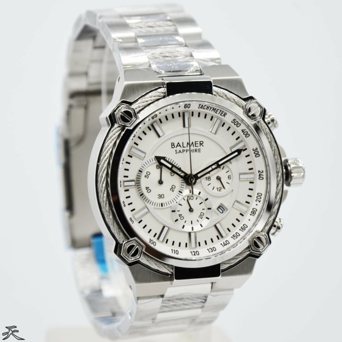 ✅Original Jam Tangan Pria Original Balmer B7977 Silver White Garansi Resmi Limited