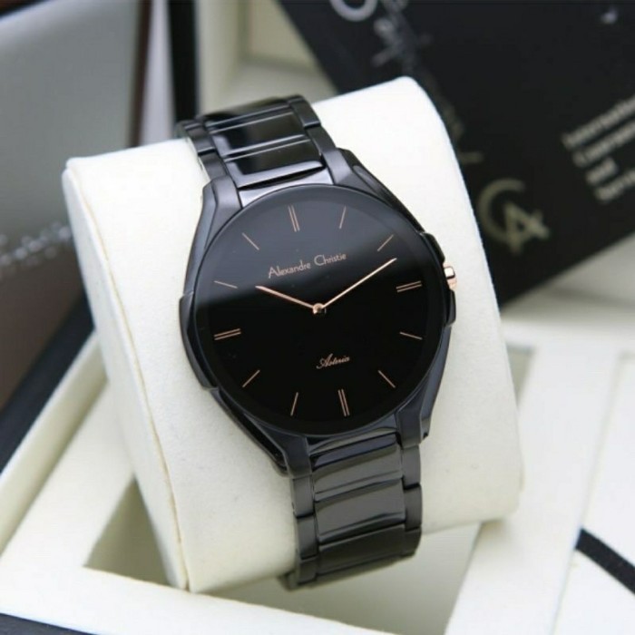 ✅Ready Alexandre Christie Ac8610 Ac 8610 Jam Pria Original. Black Berkualitas