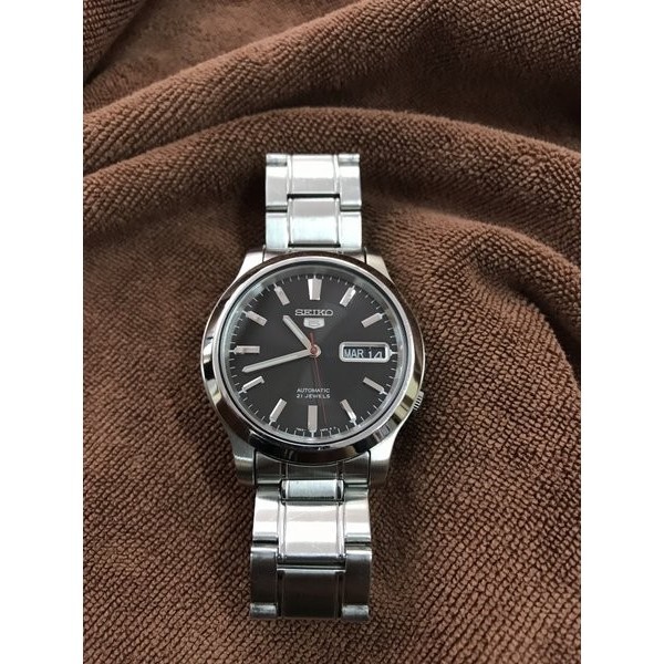 ✅Original Seiko 5 Snk795K1 Automatic Silver Black Jam Tangan Pria Original Ori Limited