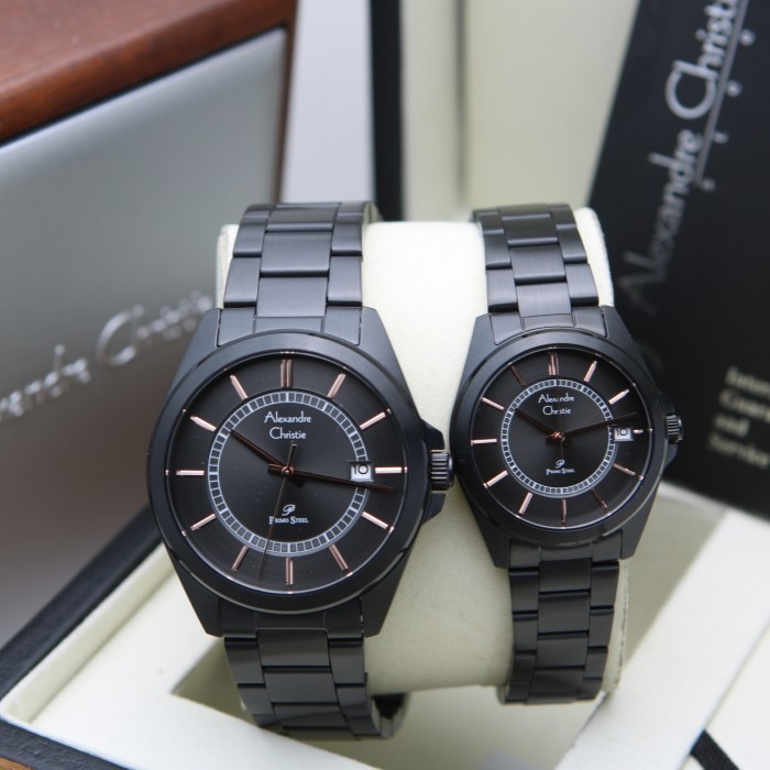 ✅Termurah Alexandre Christie Ac 1033 Black List Rosegold Couple Original Terbaru