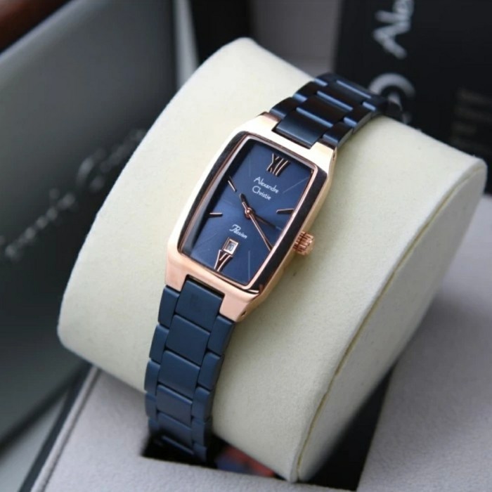 ✅Termurah Alexandre Christie Ac2455 Ac 2455 Jam Wanita Original. Blue Rosegold Terbatas