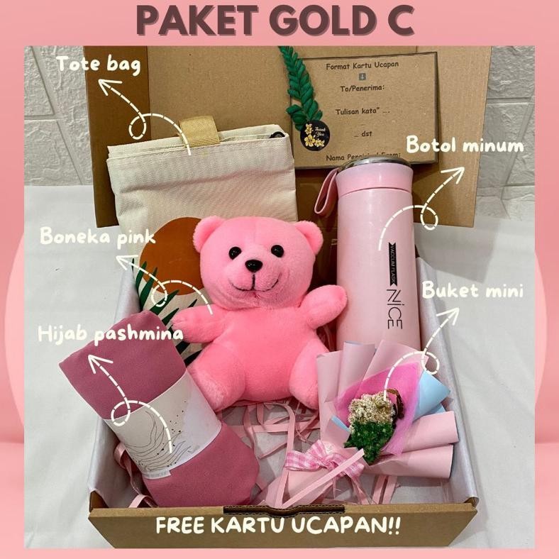 

Kado Ulang Tahun Cewek Kado Anniversary Hadiah Pacar Kado Wisuda Kado Valentine Tote Bag Tas Kado Botol Hijab Jam Tangan Wanita Gift Box Murah!!