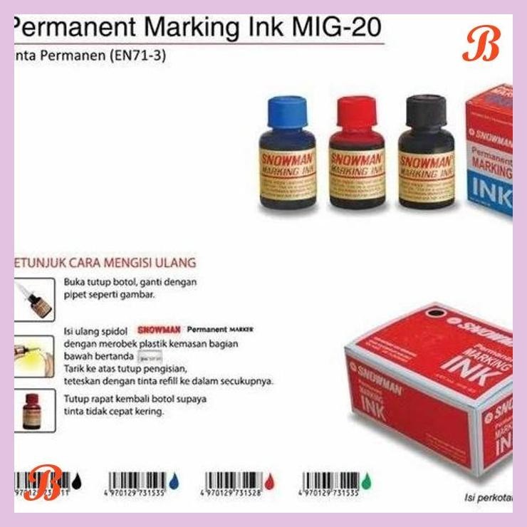 

| KG | SNOWMAN REFILL PERMANENT MARKER ISI TINTA SPIDOL SNOWMAN PERMANEN