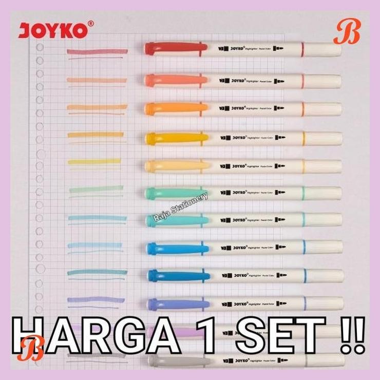 

| KG | JOYKO PASTEL HIGHLIGHTER SET SPIDOL PENANDA BERWARNA PASTEL JOYKO