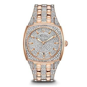 Bulova 98B324 Jam Tangan Pria Analog Stainless Steel Hitam 42mm