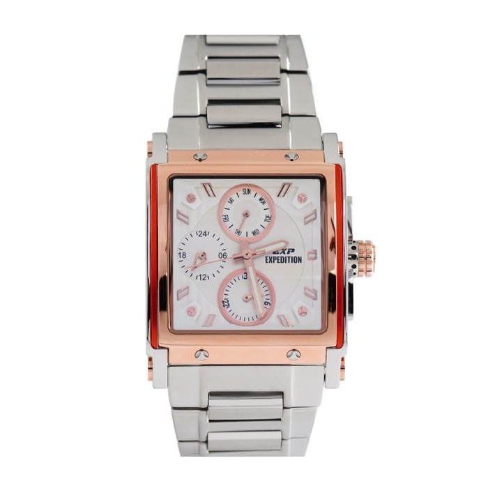 ✨Baru Jam Tangan Wanita Original Expedition E6731 / 6731 Silver Rose Berkualitas