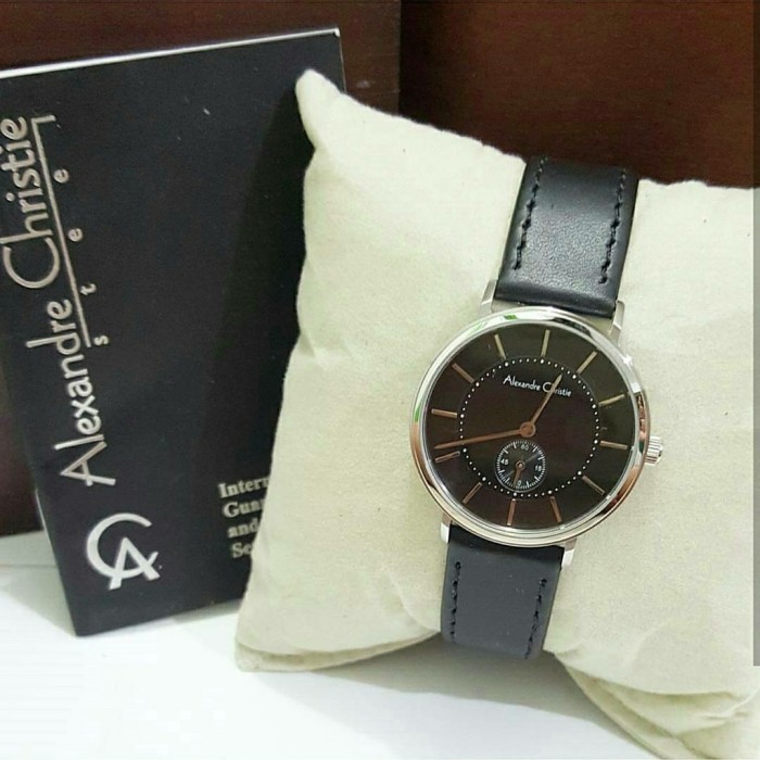 ✨Baru Jam Tangan Wanita Alexandre Christie Ac8493 Ac 8493 Silver Black Terbaru
