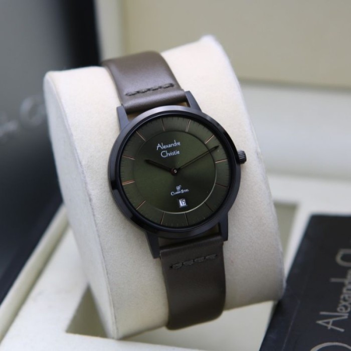 ✨Baru Alexandre Christie 8639 Ac 8639 Ac 8639 Black Green Wanita Original Limited