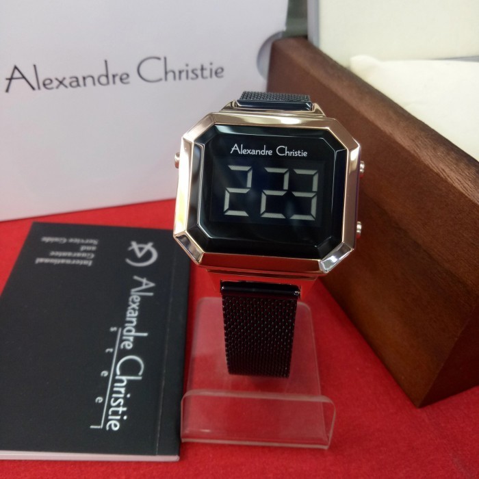 ✨Baru Jam Tangan Digital Digi Wanita Alexandre Christie Ac 9338 Lh Steel Limited