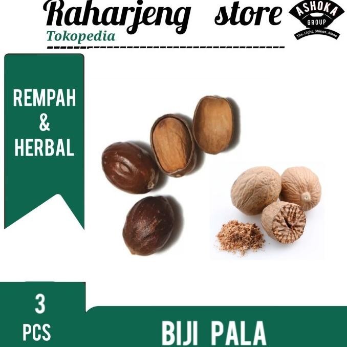 

Termurah 415// 3pcs Biji pala bahan rempah bumbu dapur