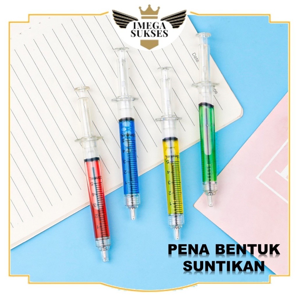 

PHG - Ballpoint Pen Souvenir Aesthetic Fancy Pulpen Jarum Suntik Lucu Korean Syringe Pena Alat Tulis Anak Sekolah Murah t