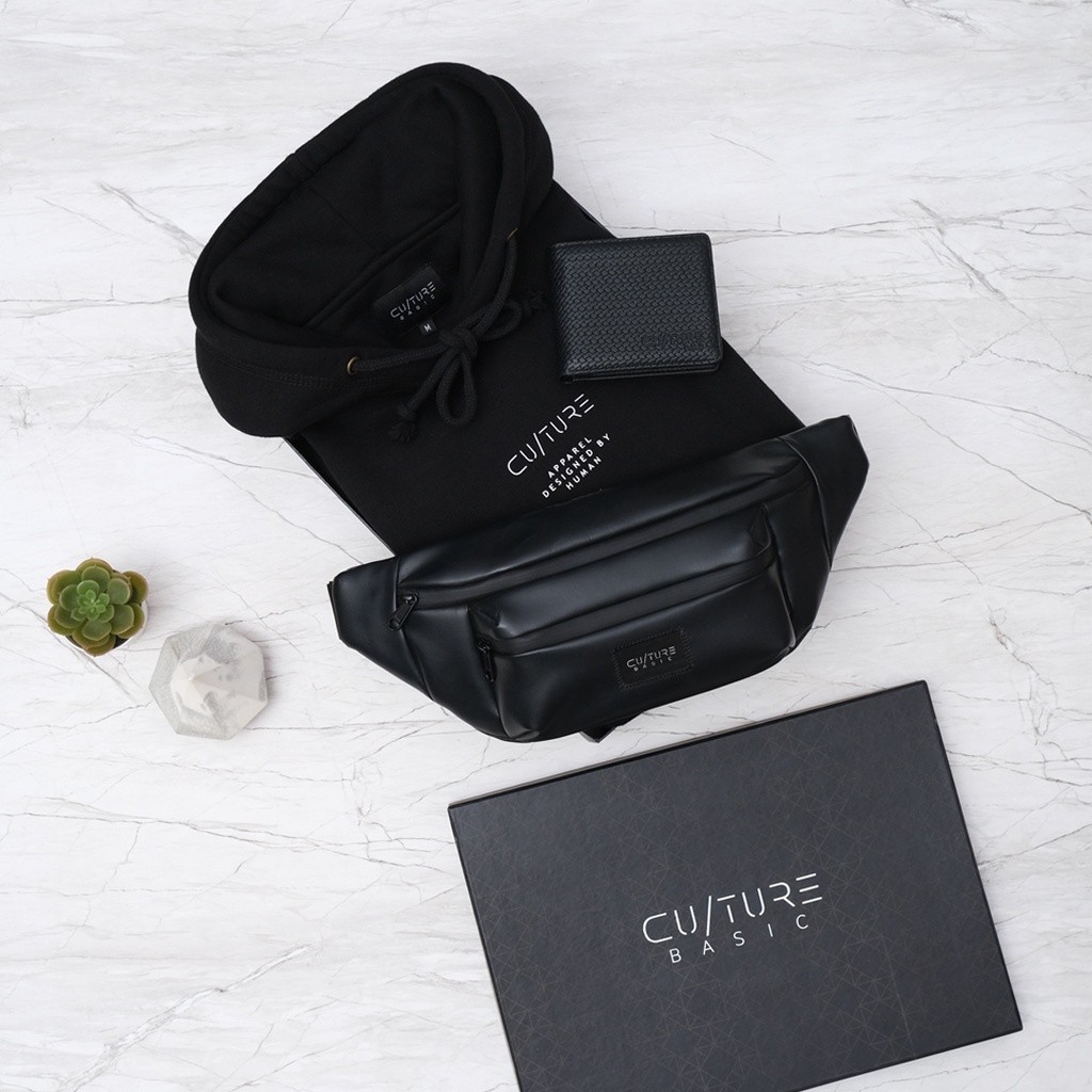 [OUR BEST] SPECIAL PRICE Culture Basic Paket Box Luxury Hoodie (Hoodie + Waistbag + Dompet) Include