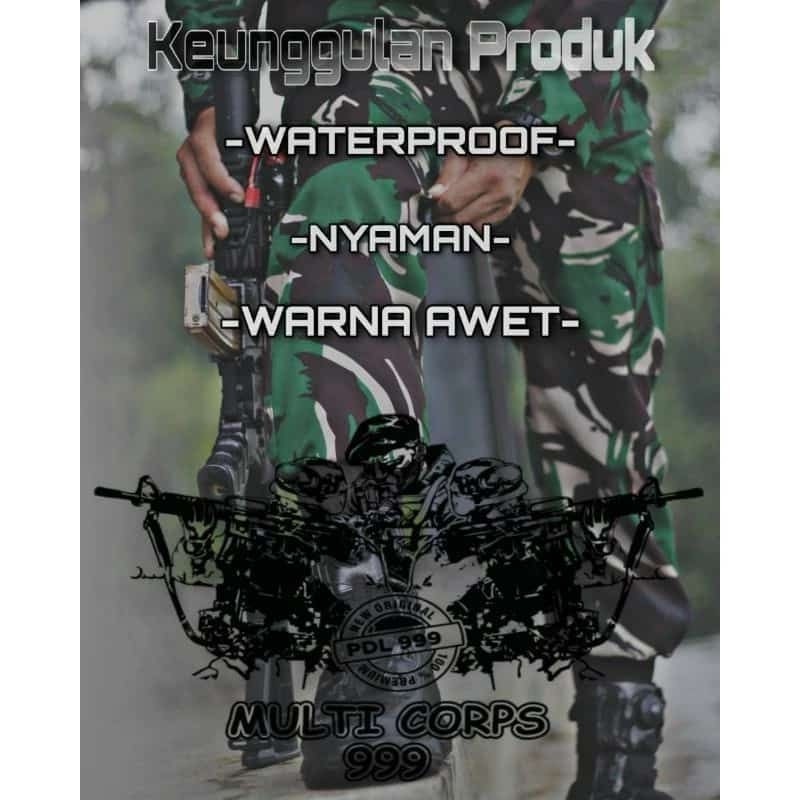 [OUR BEST] SPECIAL PRICE Stelan Baju dan Celana PDL Velbed Multi Corp 999