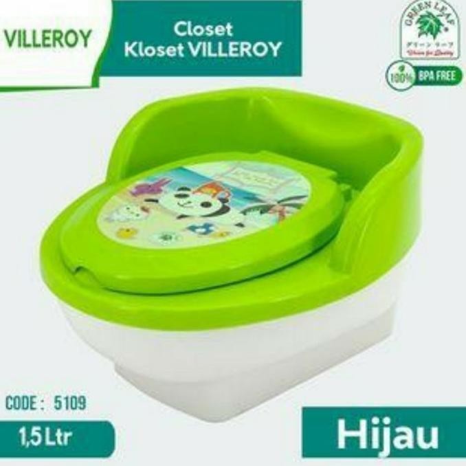 Terbaru Potty Training Anak Green Leaf 5109 Portable Closet Duduk Wc Jongkok Berkualitas