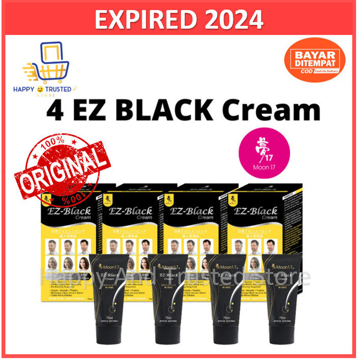 Moon 17 EZ BLACK Cream - EZ-BLACK Cream Orginal - Dapat 4 Tube